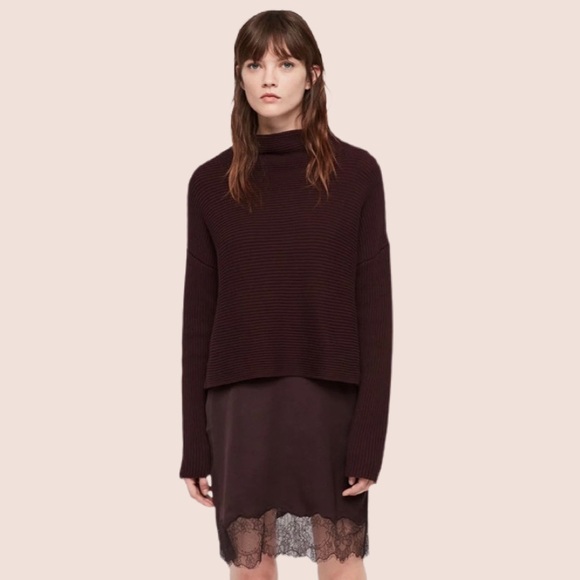 All Saints Sweaters - NWT All Saints Eloise Funnel Neck Sweater Red L